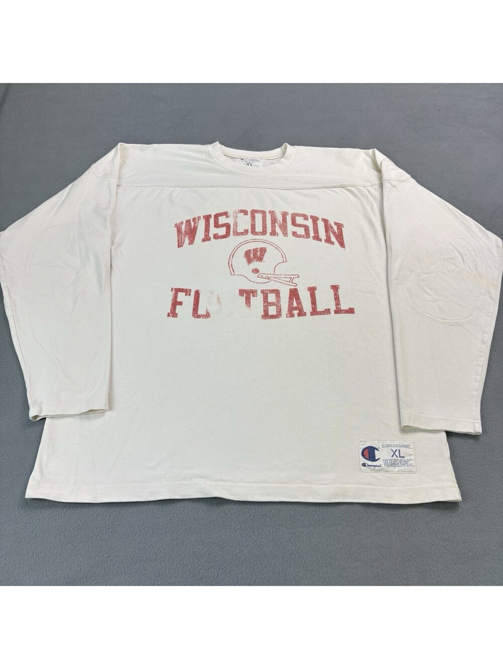 Vintage Champion University Of Wisconsin Badgers Football Jersey Shirt Size XL